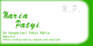 maria patyi business card